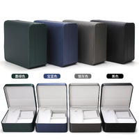Boîte à bijoux de luxe carrée Huaqi à motif uni, coffret cadeau personnalisé pour ensemble de bijoux, boîte à bijoux en cuir PU très vendue, pour boucles d'oreilles