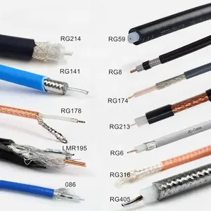 Cable de carrete serie RG 1,13 1,37 RG174 RG178 RG179 RG316 RG400 RG6 Rg59 Rg58 Rg11 RG213 RG214 RG393 cable coaxial