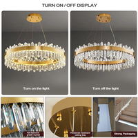 Lustre et suspension LED en cristal de luxe pour salle à manger, villa, maison moderne, hôtel, salon, chambre à coucher