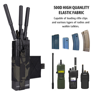 IDOGEARยุทธวิธีด้านข้างวิทยุกระเป๋าชุด 2PCS <span class=keywords><strong>PRC</strong></span> <span class=keywords><strong>152</strong></span> /148 ยืดหยุ่น Camo เครื่องส่งรับวิทยุCarrierยุทธวิธีวิทยุกระเป๋า - Product Image 4