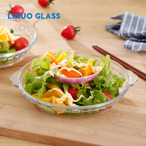 Plato y Bandeja para Tartas de Vidrio de Borosilicato de Alta Resistencia al Calor de 7, 8 y 9 Pulgadas con Asas, Apto para Horno/Microondas, Ecológico - Product Image 3