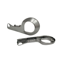 Pièces de fraisage en aluminium CNC anodisé noir, composants de support de montage personnalisés
