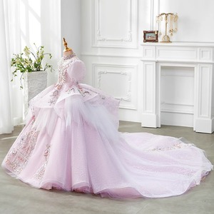Robe de princesse longue en lin pour fille, nouveau style 2026, <span class=keywords><strong>tenue</strong></span> de performance au piano pour petite hôtesse, anniversaire, vente directe usine - Product Image 3