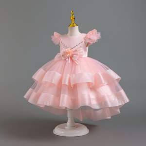 Luxe fleur fille élégante fête moelleux Tulle <span class=keywords><strong>Cocktail</strong></span> 3-12 ans enfants mariage demoiselle d'honneur célébration <span class=keywords><strong>robe</strong></span> - Product Image 5