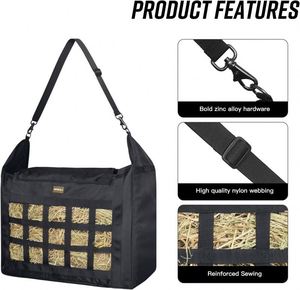 Muestra gratuita: Bolsa de heno de alimentación lenta para caballos, cabras y ovejas, bolsa colgante para heno para caballos, establos, corrales, juguete de descanso - Product Image 3