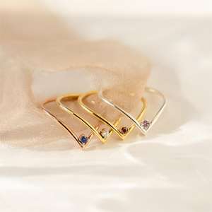 Anello <span class=keywords><strong>2023</strong></span> in acciaio al titanio December anello di pietra di compleanno - Product Image 3