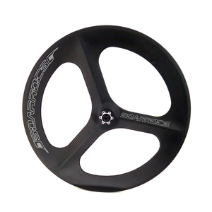 Juego de <span class=keywords><strong>ruedas</strong></span> de tres radios de <span class=keywords><strong>carbono</strong></span> para cubierta <span class=keywords><strong>tubular</strong></span> de 23mm de ancho, 70mm de profundidad, 6 pernos, freno de <span class=keywords><strong>disco</strong></span>, <span class=keywords><strong>ruedas</strong></span> de carretera delanteras M12 100mm 142mm UD mate - Product Image 3