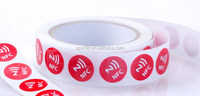 Personalizado programable URL 13,56 MHz RFID Ntag 213 Ntag 215 NFC etiqueta adhesiva