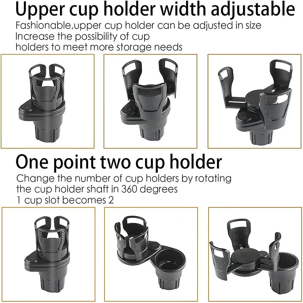 Promise Model 001 Dual Car Cup Holder Water Bottle Holder - 360° Adjustable Multifunctional Car Acce