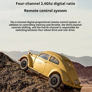 Voiture télécommandée FMS 1/12 Beetle Classic Vintage Style 2.4G électrique 4x4 tout-terrain pour passionnés Kommandeurwagen - Product Image 6
