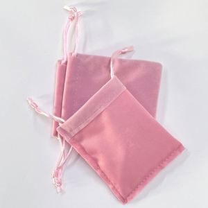 Bolsa de Regalo de Terciopelo para Joyería con Logotipo Personalizado, Bolsa Pequeña con Cordón para Joyería de Plata - Product Image 3