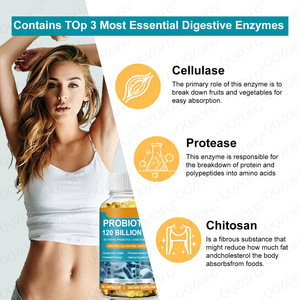 Probiotiques à haute absorption 120 milliards d'UFC 60 capsules molles Supplément pour adultes 36 souches Prébiotiques <span class=keywords><strong>Enzymes</strong></span> <span class=keywords><strong>digestives</strong></span> - Product Image 3