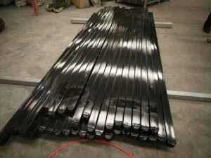 باب وسياج أمريكي من الفولاذ الأسود المقاوم للصدأ بتصميم منحني، سلسلة برو، 32 بوصة. قضبان معدنية متباعدة بارتفاع 8 أقدام وعرض - Product Image 2