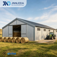 Structure en acier préfabriquée pour grange à foin, entrepôt de stockage de céréales, bâtiment agricole en métal à grande portée, certifié CE ISO