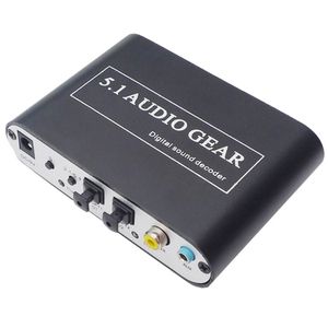 Décodeur Audio numérique 5.1 DTS/<span class=keywords><strong>AC3</strong></span>/<span class=keywords><strong>PCM</strong></span> convertisseur optique à stéréo Surround numérique à analogique HD 2 SPDIF 3.5 AUX Coaxial - Product Image 6
