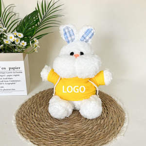 Peluche Lapin Mignon et Doux avec Capuche, Poupée Lapin Rembourrée, Souvenir, Logo Personnalisé Accepté - Product Image 5