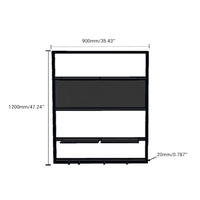 YOUPON Étagère murale multifonctionnelle en alliage d'aluminium, design moderne, multi-niveaux, résistante à l'eau, durable, pour cuisine et salle de bain