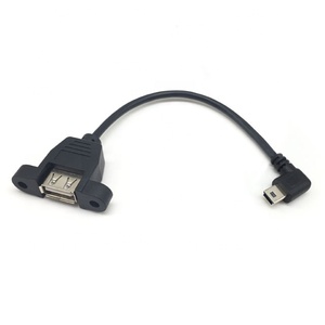 Bên Phải Góc <span class=keywords><strong>Mini</strong></span>-B Để USB Loại A Nữ Chỉnh Núi Cable - Product Image 6