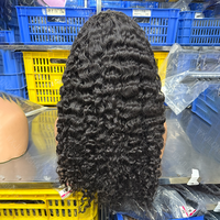 Perruque Lace Front HD Transparente en Cheveux Humains Vierges Bouclés Birmans Naturels, Sans Colle, Double Drawn, Haute Densité pour Femmes Noires