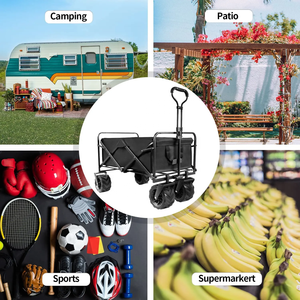 Chariot pliant portable chariot à main poignée plage camping remorque pliable <span class=keywords><strong>wagons</strong></span> chariot - Product Image 5