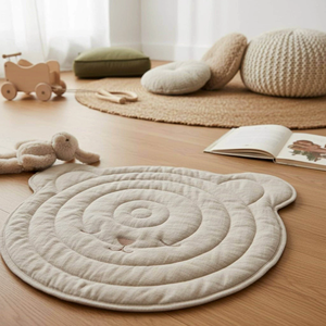 Tapis <span class=keywords><strong>de</strong></span> jeu pour bébé réversible en coton Oeko-Tex 100, rembourrage <span class=keywords><strong>de</strong></span> <span class=keywords><strong>coussin</strong></span> <span class=keywords><strong>de</strong></span> <span class=keywords><strong>sol</strong></span> pour bébés <span class=keywords><strong>de</strong></span> 6 à 12 mois - Product Image 3