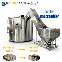 Machine d'agencement automatique haute vitesse pour bouteilles, compatible avec les bouteilles rondes, carrées, plates et à poignée pour l'emballage.
