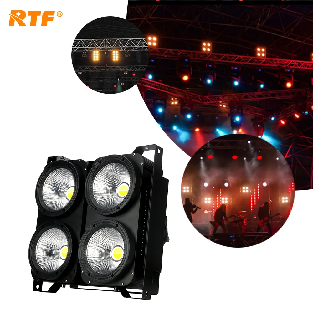 Lumières de scène 4 yeux, lumière blindée 4x100W COB LED Club scène public fête DJ lumière