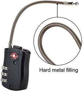 Khóa Dây Hành Lý Kỹ Thuật Số Màu Xanh Lá Cam Xanh Dương TSA 3 Ổ Khóa Nhiều Màu Kết Hợp Ba Lô Du Lịch - Product Image 4