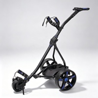 Chariot de golf électrique léger avec pliage en un clic, chargement USB, poignée numérique, batterie SLA ou batterie au lithium