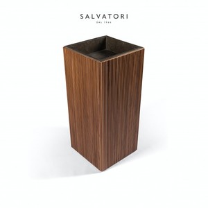 Salvatatori Adda moderno Freestanding 41x41 bagno in legno a coste lavabo a mano per Hotel moderno bagno marmo metallo vetro - Product Image 1