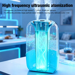 <span class=keywords><strong>Umidificatore</strong></span> d'Aria Moderno a Doppio Spruzzo 2L Silenzioso con Display LCD Luci Notturne Colorate per Camera da Letto Ufficio <span class=keywords><strong>Piante</strong></span> Nebulizzatore a Freddo - Product Image 4