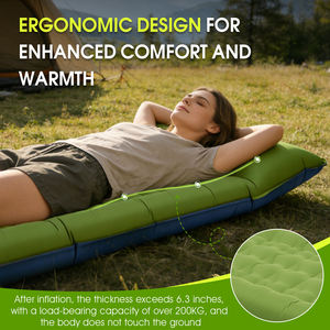 <span class=keywords><strong>Matelas</strong></span> <span class=keywords><strong>de</strong></span> <span class=keywords><strong>couchage</strong></span> gonflable Source Factory avec pompe à pied intégrée, coussin anti-humidité en TPU avec oreiller <span class=keywords><strong>intégré</strong></span> pour camping en plein air et tente - Product Image 3