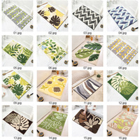 Tapis de bain feuille vert tapis de salle de bain printemps tapis de bain feuille de bananier tapis absorbant antidérapant vert pour douche baignoire chambre
