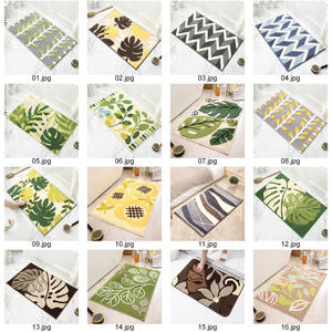 אמבט עלה מחצלת שטיחים ירוקים אמבטיה מרח אביב שטיחים אמבטיות שטיח בננה עלים סופגים שטיח ירוק לחדר אמבטיה מקלחת - Product Image 2