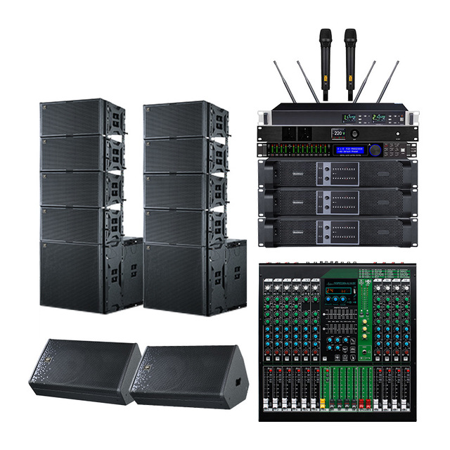 Customized Dual 10 & 12 Inch Line Array Speaker System,Line Array Speakers for Stage Performances and Banquet Halls