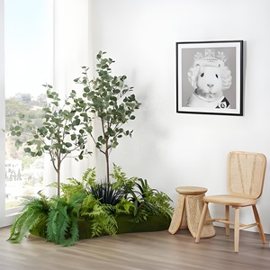 Cây Cây Nhân Tạo Cây Bạch Đàn Cây 4ft 5 ft Cao Hiện Đại Lớn Nhà Máy Giả Trang Trí Nội Thất Trong Nồi Cho Trong Nhà Ngoài Trời Nhà Văn Phòng Hoàn Hảo - Product Image 3