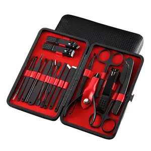 Alta qualidade 7-18pcs Black Nail Clippers Beleza Manicure Tool Set Pedicure Manicure Nail Clipper ferramenta