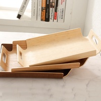 Plateau à pain en bois massif, 1 pièce, plateau à thé japonais, assiette à dîner, plateau Portable en bois vente en gros, assiette Rectangle