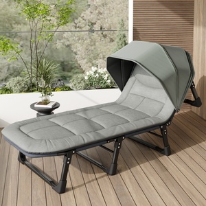 Nouveau design de lit de <span class=keywords><strong>camping</strong></span> réglable pliable et léger pour l'extérieur avec auvent pour les loisirs, le <span class=keywords><strong>camping</strong></span>, la randonnée et la pause du midi. - Product Image 2