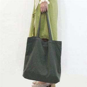 Sacs fourre-tout en toile de coton bio, pliables, grand format, vierges, écologiques, avec logo personnalisé, vente en gros - Product Image 2