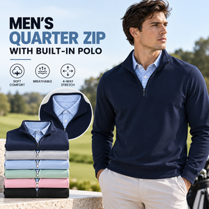 <span class=keywords><strong>Felpa</strong></span> da golf a maniche lunghe da <span class=keywords><strong>uomo</strong></span> con zip a un quarto e <span class=keywords><strong>polo</strong></span> integrata, personalizzabile con logo, traspirante, elasticizzata in 4 direzioni, ad alte prestazioni - Product Image 1