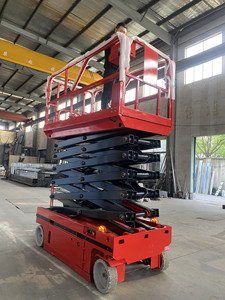 Plateforme de travail en hauteur WELIFTRICH Mini, élévateur à ciseaux électrique jusqu'à 6 m, conception hydraulique, capacité de charge de 300 kg, 4 roulettes pivotantes - Product Image 2