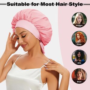 Sac à cordon en satin personnalisé avec logo pour coiffeur, bande élastique pour perruque, <span class=keywords><strong>bonnet</strong></span> réversible en soie et foulards en satin pour cheveux - Product Image 6