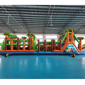 Castillo Inflable para Niños, Combo de Pista de Obstáculos, Parque Infantil, Castillo Hinchable, Juguete de Diversión con Temática de Jungla - Product Image 4