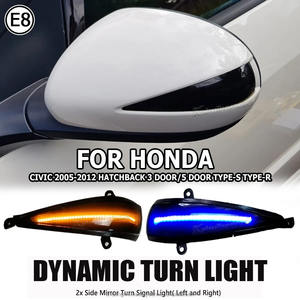2X intermitente dinámico LED Indicador de luz de señal de giro lámpara de espejo lateral para <span class=keywords><strong>Honda</strong></span> <span class=keywords><strong>Civic</strong></span> 8th MK8 Hatchback 3D 5D 2006 2012 FN2 FN FK - Product Image 6