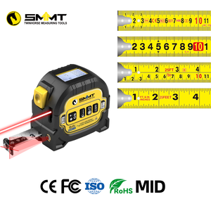 Niveau <span class=keywords><strong>laser</strong></span> numérique métrique 3-en-1 SMMT avec télémètre 60M et ruban de mesure 16FT à enroulement automatique, frein et retour automatique, en ABS et acier au carbone - Product Image 2
