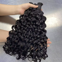 Extensions de cheveux Kinky Straight Feathers, 100% cheveux humains indiens Remy, double trame, pré-séparées, sans nœuds, réutilisables, style Boho