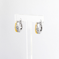 Boucles d'oreilles créoles rondes en argent rhodié pour femmes, tendance, avec zircon cubique, en argent sterling 925, cadeaux de fiançailles, vente en gros