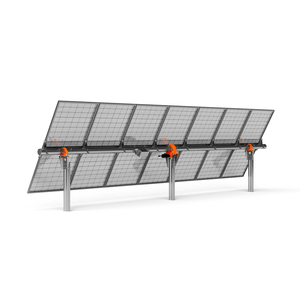 Aluminum Single Axis <b>Post</b> Solar Top Pole 45 Tilt Mount Ground Mounting System Tracking <b>Brackets</b> Anodized Customized Size - Product Image 2