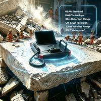 Détecteur de vie 3D étanche IP67 par radar UWB, précision centimétrique sur axes XYZ, détection 30m, équipement USAR SAR sans fil 100m